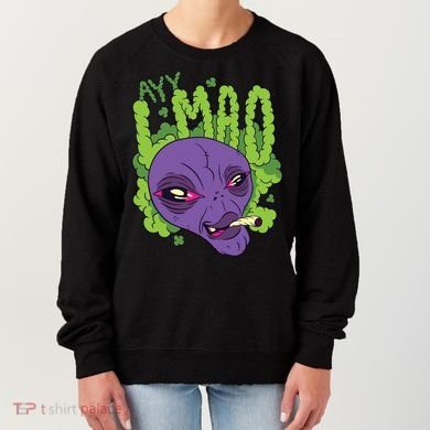 Ayy Lmao Marijuana Alien Women's Sweatshirt