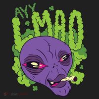 Ayy Lmao Marijuana Alien Women's Sweatshirt thumb 2
