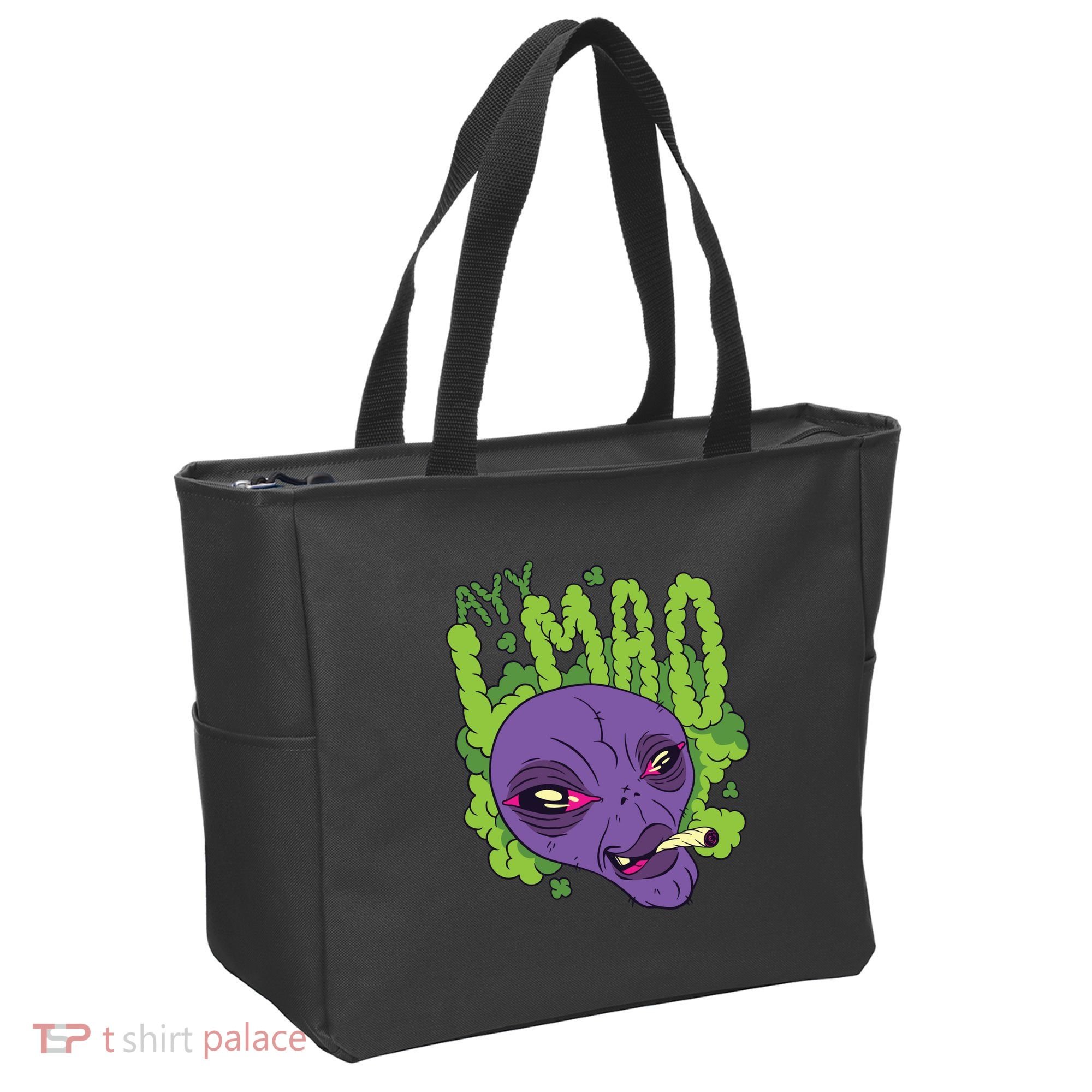 Ayy Lmao Marijuana Alien Tote Bag