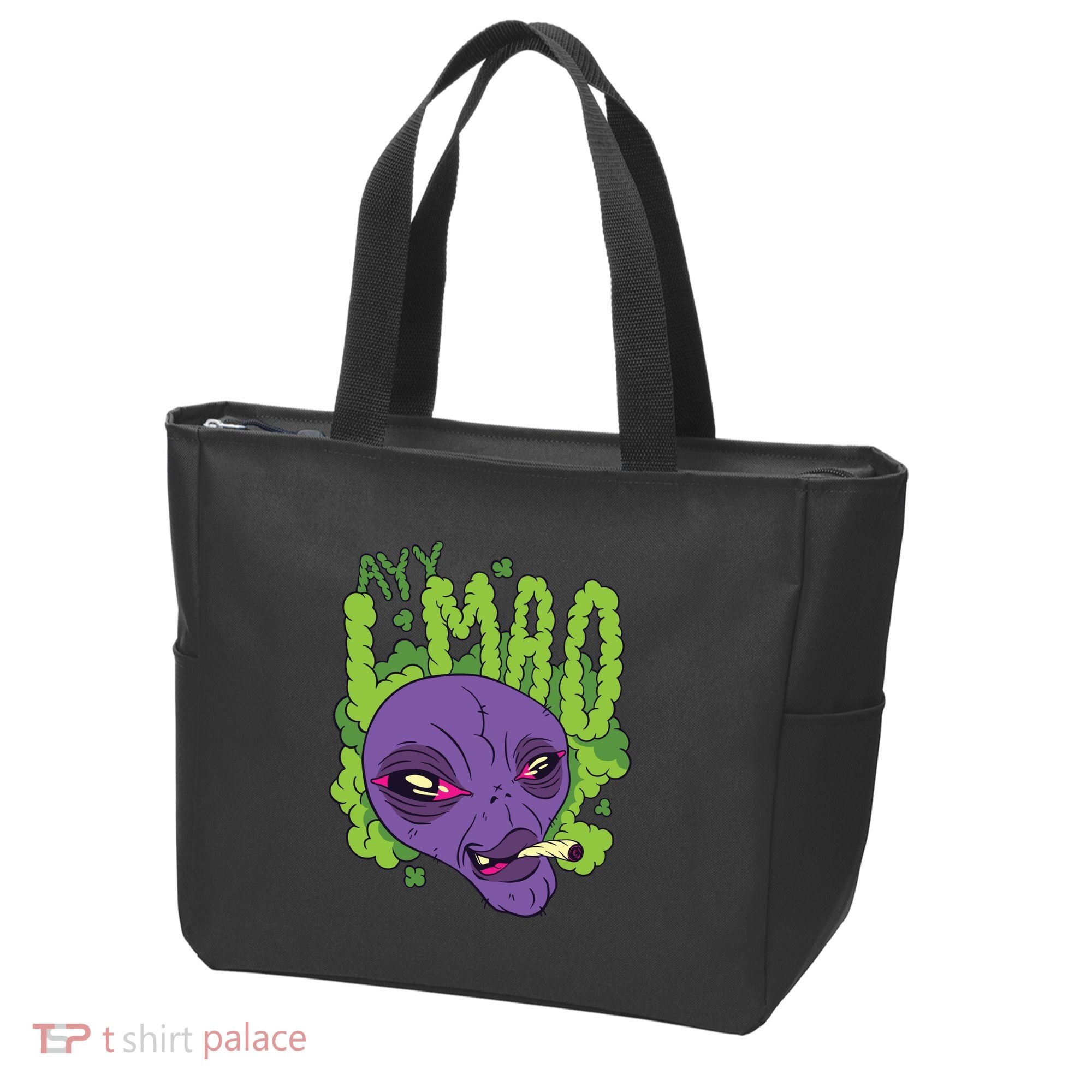 Ayy Lmao Marijuana Alien Tote Bag