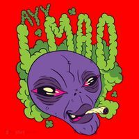 Ayy Lmao Marijuana Alien Santa Hat thumb 1