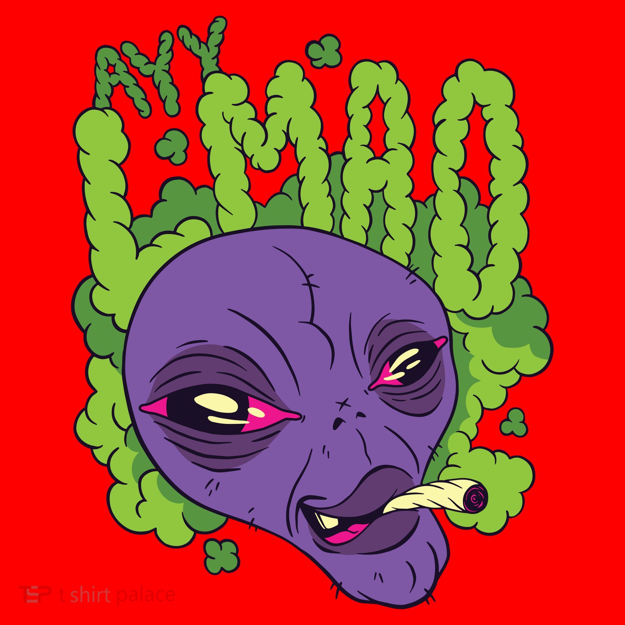 Ayy Lmao Marijuana Alien Santa Hat