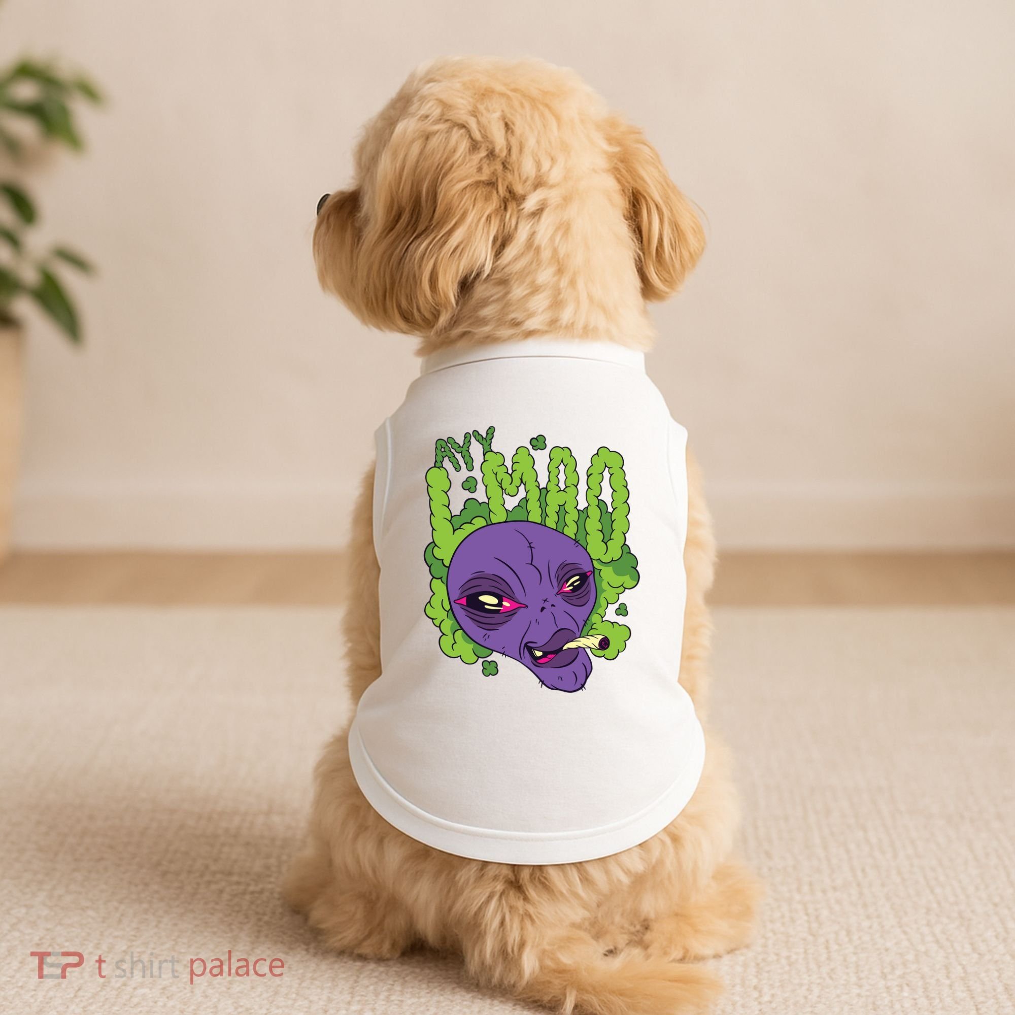 Ayy Lmao Marijuana Alien Doggie Tank