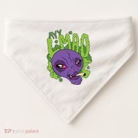 Ayy Lmao Marijuana Alien USA-Made Doggie Bandana thumb 0