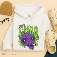 Ayy Lmao Marijuana Alien Hoodie thumb 4