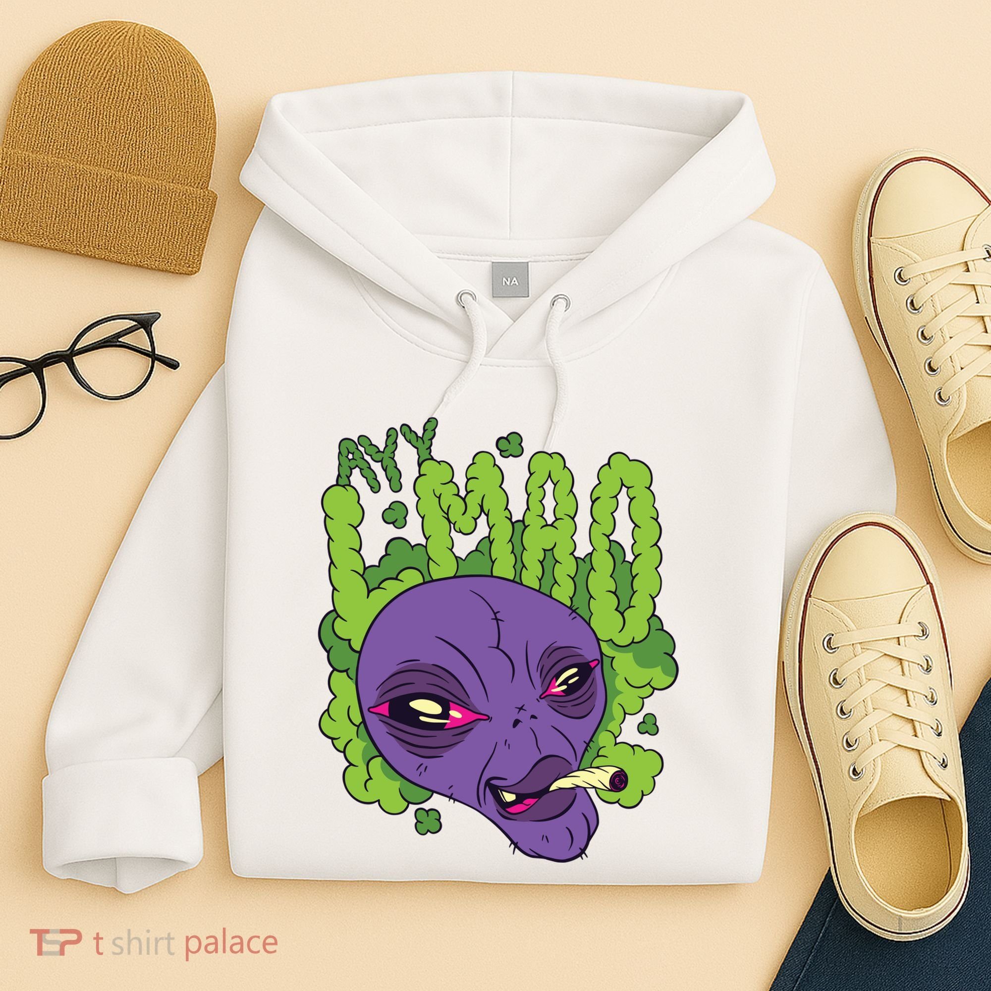 Ayy Lmao Marijuana Alien Hoodie