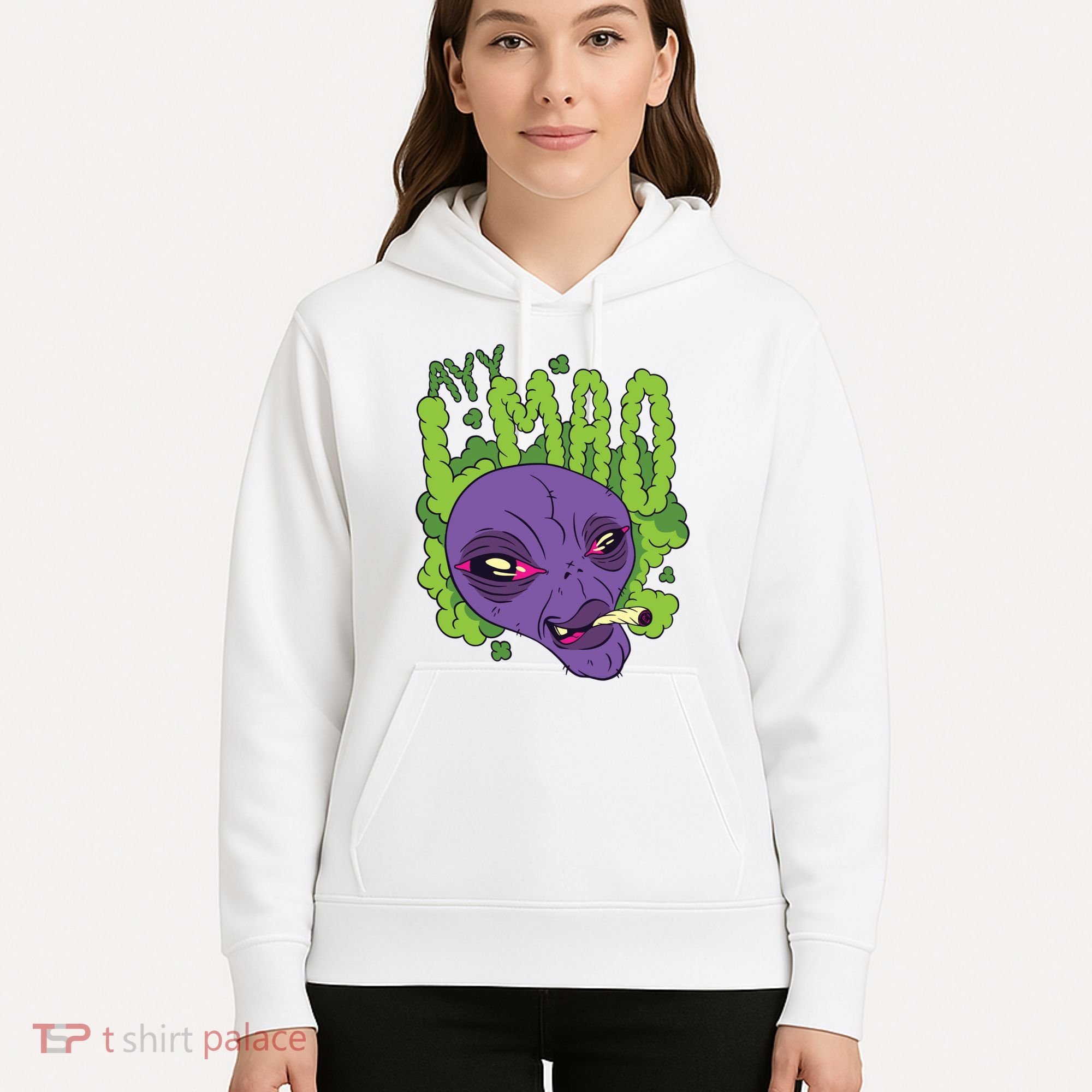 Ayy Lmao Marijuana Alien Hoodie