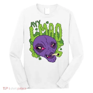 Ayy Lmao Marijuana Alien Long Sleeve Shirt