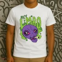 Ayy Lmao Marijuana Alien T-Shirt thumb 3
