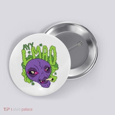 Ayy Lmao Marijuana Alien Button