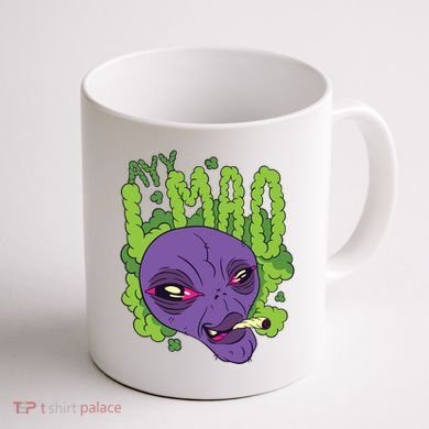 Ayy Lmao Marijuana Alien Coffee Mug back