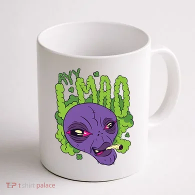 Ayy Lmao Marijuana Alien Coffee Mug back