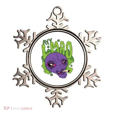 Ayy Lmao Marijuana Alien Ornament