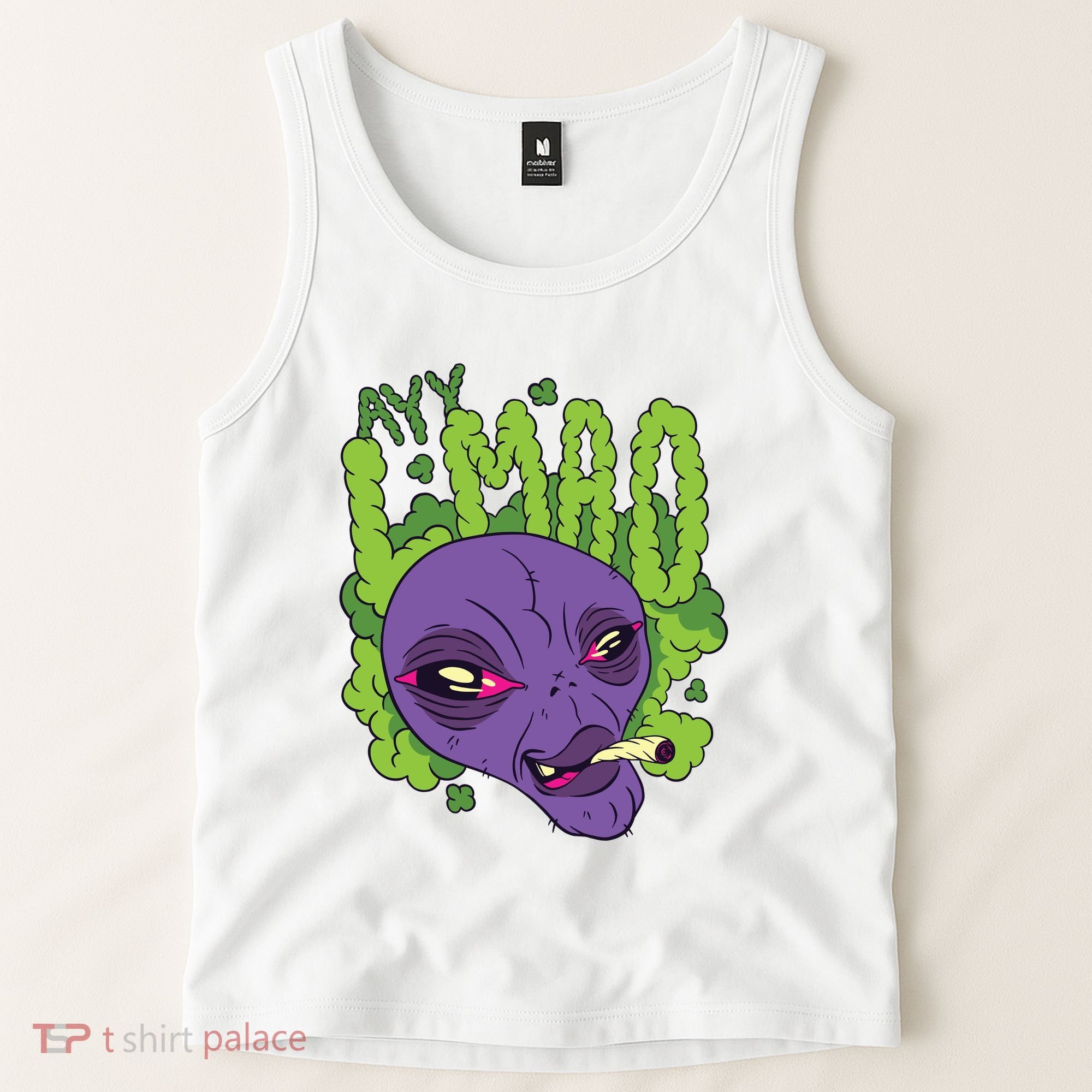 Ayy Lmao Marijuana Alien Tank Top