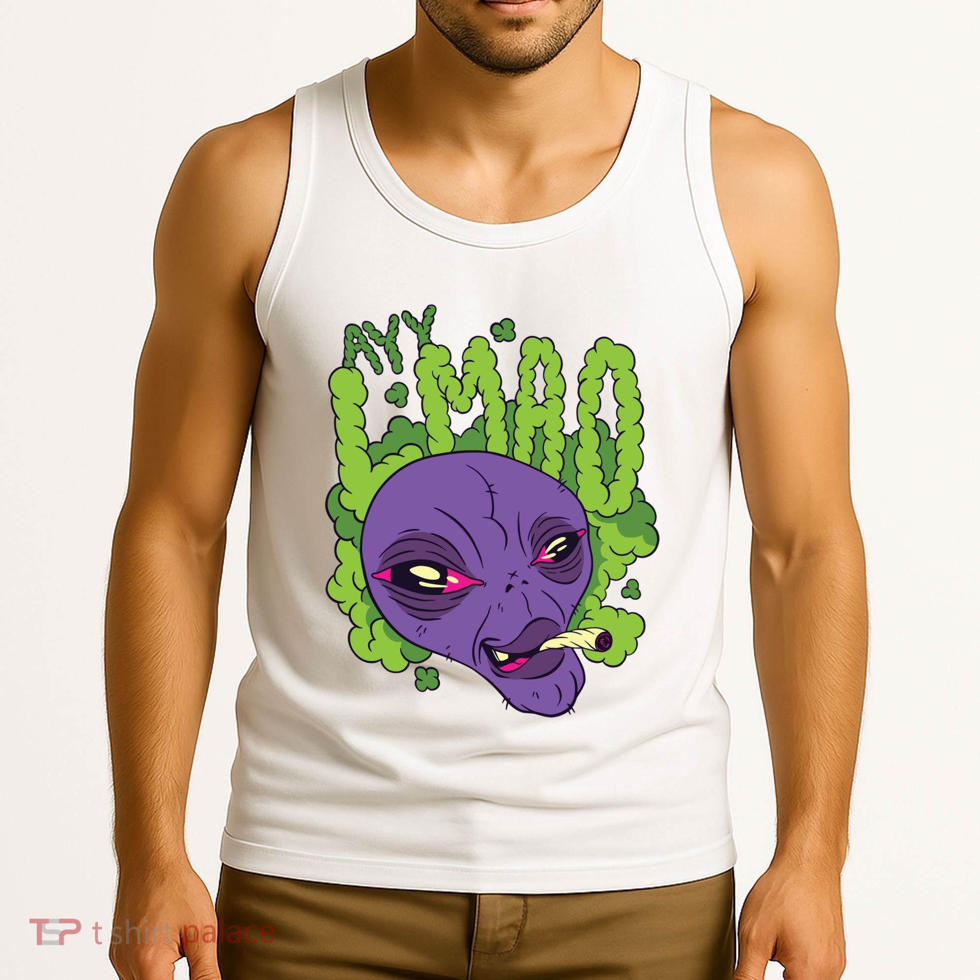 Ayy Lmao Marijuana Alien Tank Top