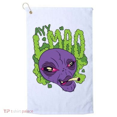 Ayy Lmao Marijuana Alien Golf Towel