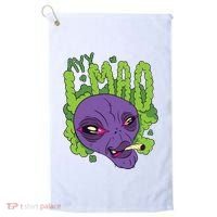 Ayy Lmao Marijuana Alien Golf Towel thumb 0