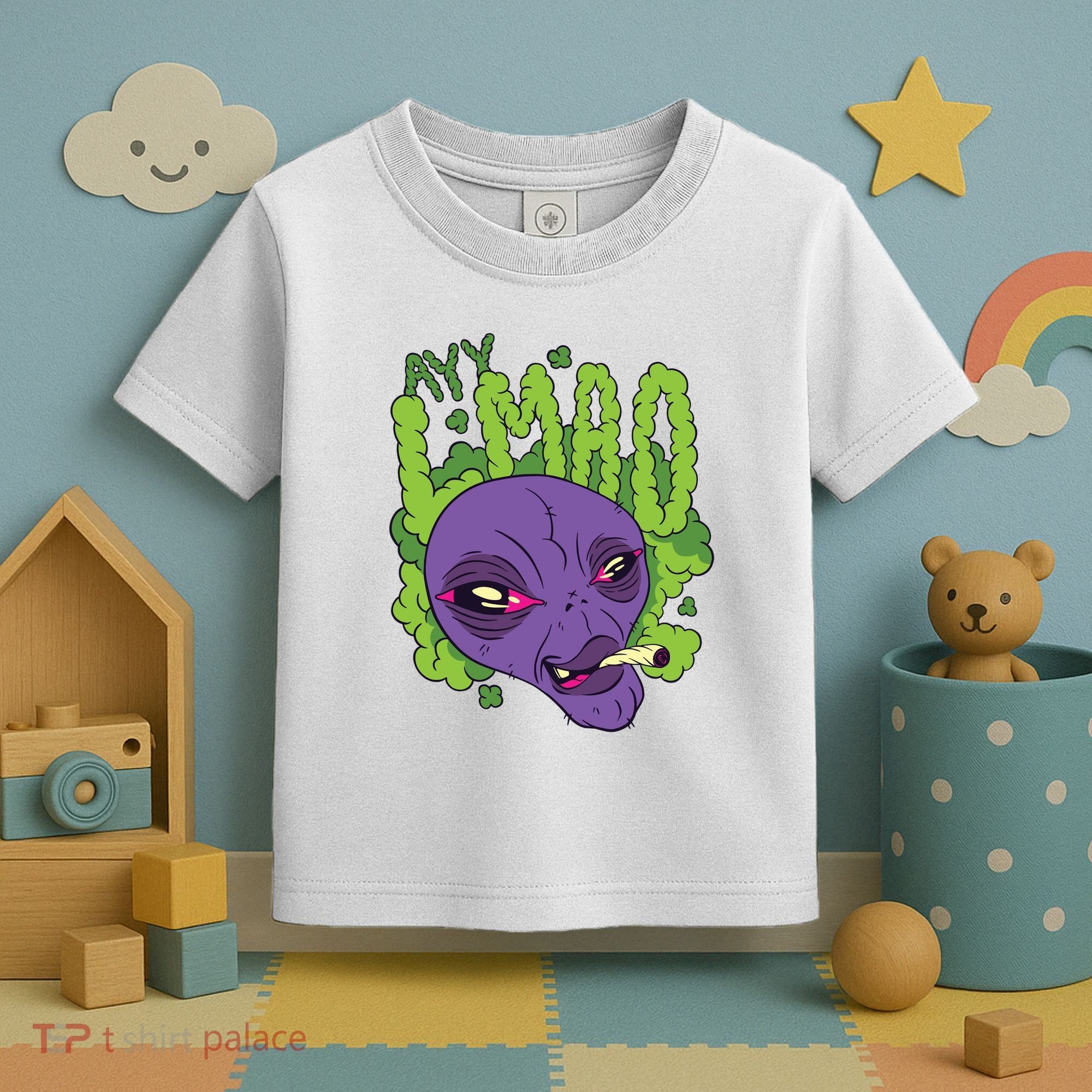 Ayy Lmao Marijuana Alien Toddler T-Shirt