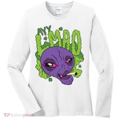 Ayy Lmao Marijuana Alien Women's Long Sleeve Shirt