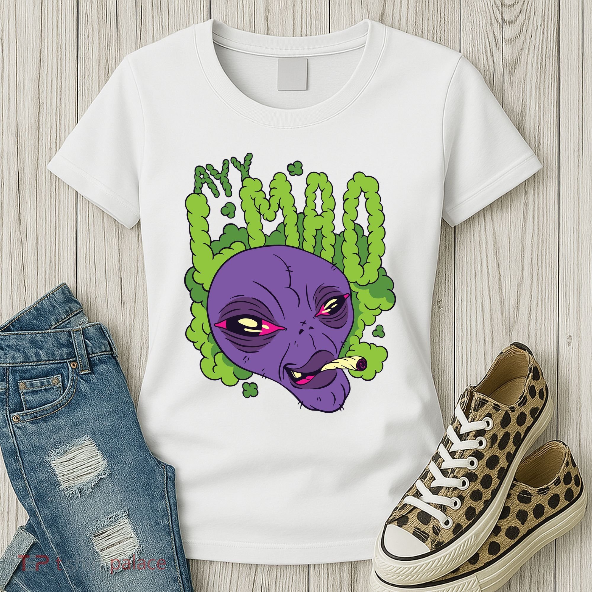Ayy Lmao Marijuana Alien Women's T-Shirt