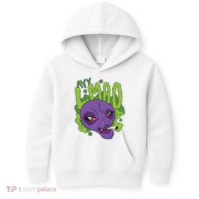 Ayy Lmao Marijuana Alien Kids Hoodie