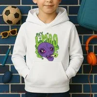 Ayy Lmao Marijuana Alien Kids Hoodie thumb 2