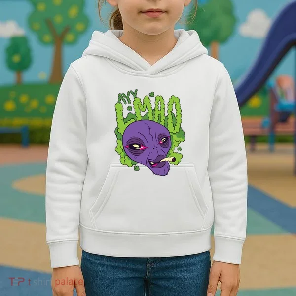 Ayy Lmao Marijuana Alien Kids Hoodie
