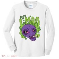 Ayy Lmao Marijuana Alien Kids Long Sleeve Shirt thumb 0