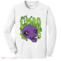Ayy Lmao Marijuana Alien Kids Long Sleeve Shirt thumb 0