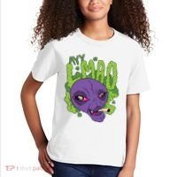 Ayy Lmao Marijuana Alien Kids T-Shirt thumb 2