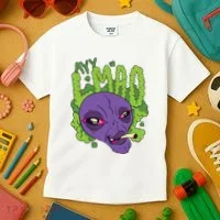 Ayy Lmao Marijuana Alien Kids T-Shirt thumb 3