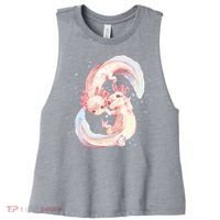 Axolotl Ying Yang Women's Racerback Cropped Tank thumb 0