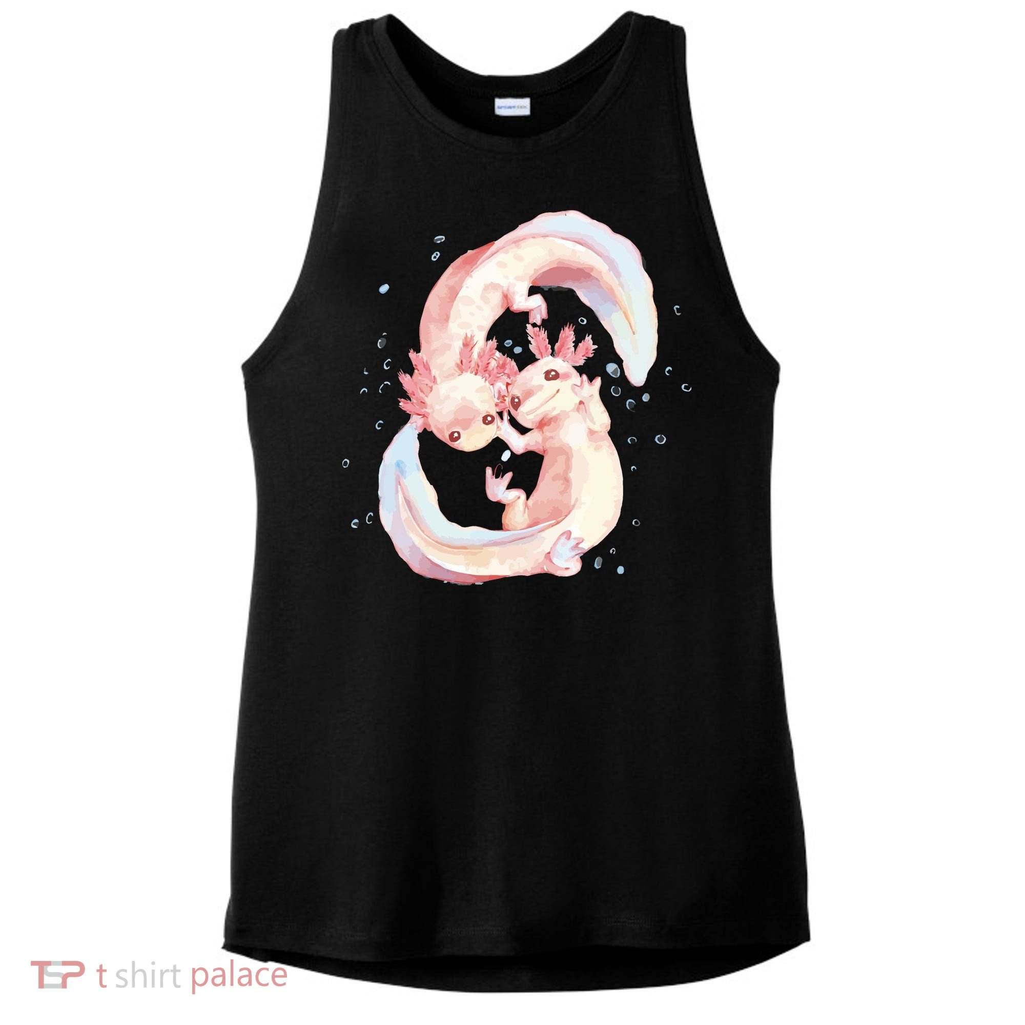 Axolotl Ying Yang Ladies PosiCharge Tri-Blend Wicking Tank