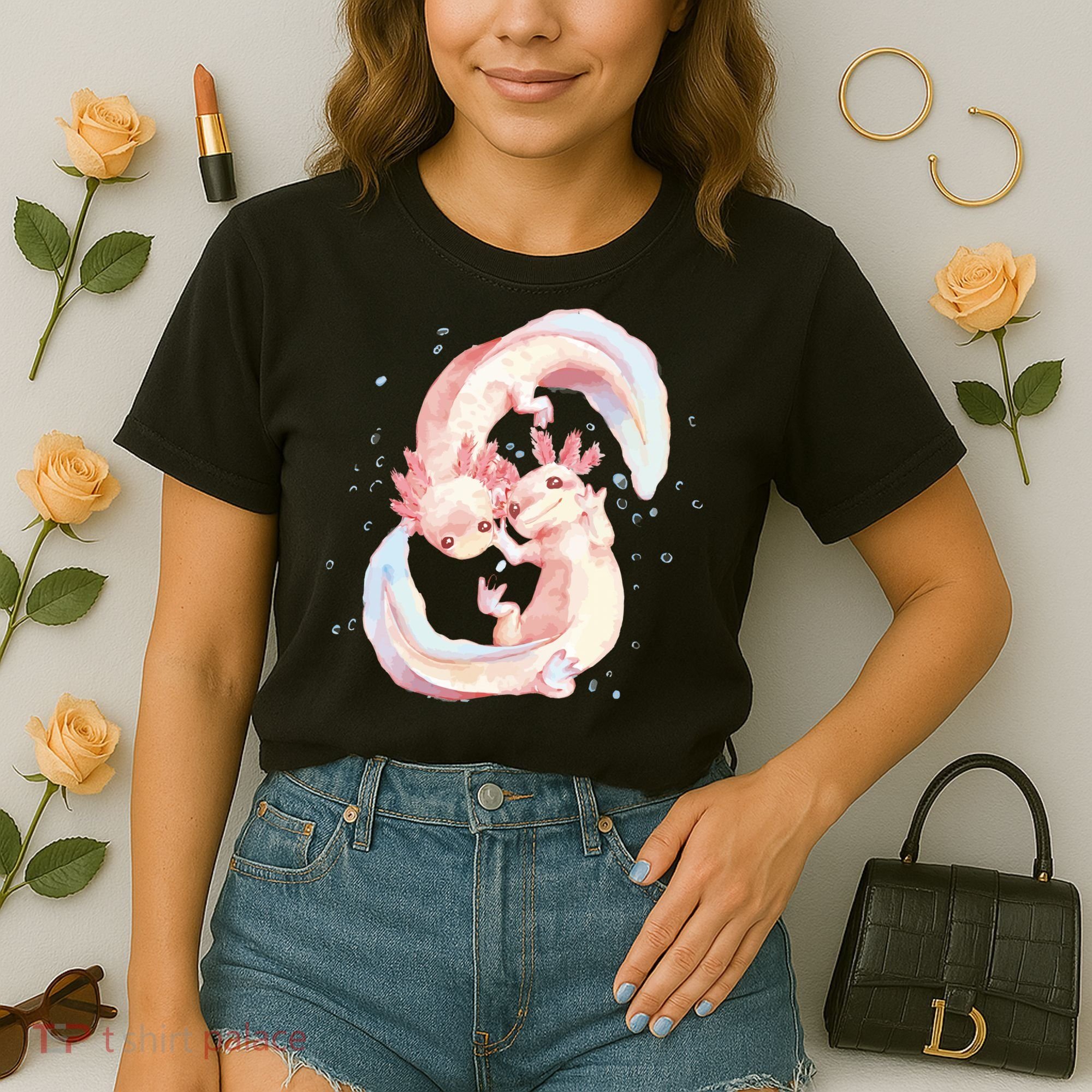 Axolotl Ying Yang Comfort Colors Boxy T-Shirt