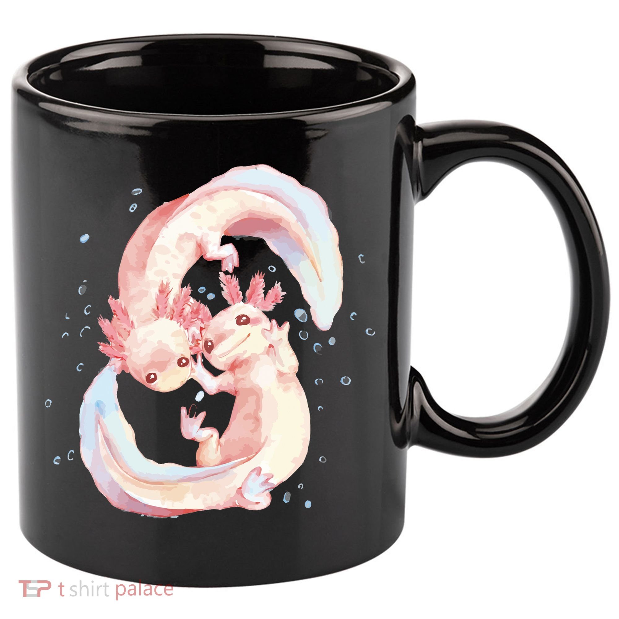 Axolotl Ying Yang 11oz C Handle Ceramic Mug