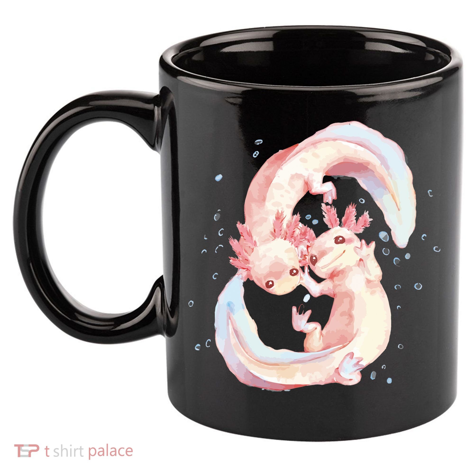 Axolotl Ying Yang 11oz C Handle Ceramic Mug
