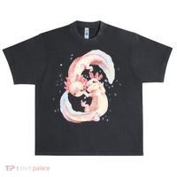 Axolotl Ying Yang Urban Oversized Heavyweight T-Shirt thumb 0