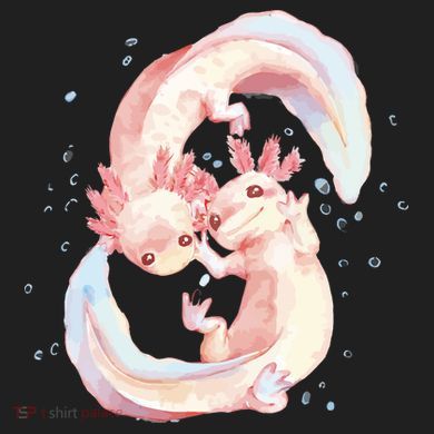 Axolotl Ying Yang Urban Oversized Heavyweight T-Shirt
