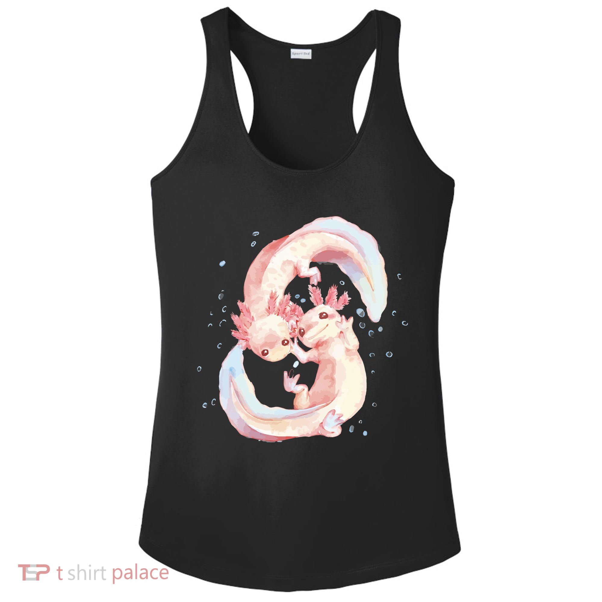 Axolotl Ying Yang Ladies PosiCharge Competitor Racerback Tank