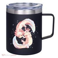 Axolotl Ying Yang 12oz Stainless Steel Coffee Mug thumb 0