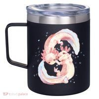 Axolotl Ying Yang 12oz Stainless Steel Coffee Mug thumb 2