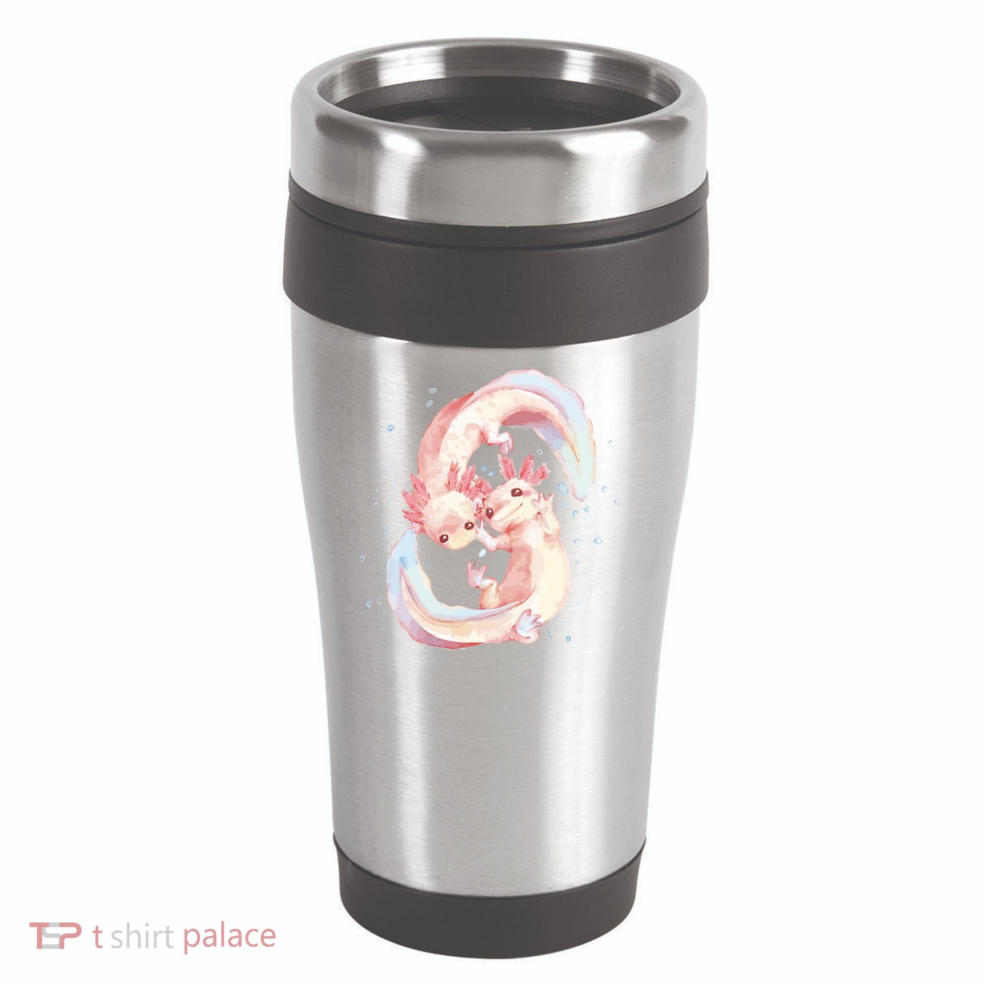 Axolotl Ying Yang 16oz Travel Tumbler