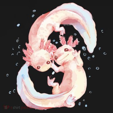 Axolotl Ying Yang Cropped Pullover Crew