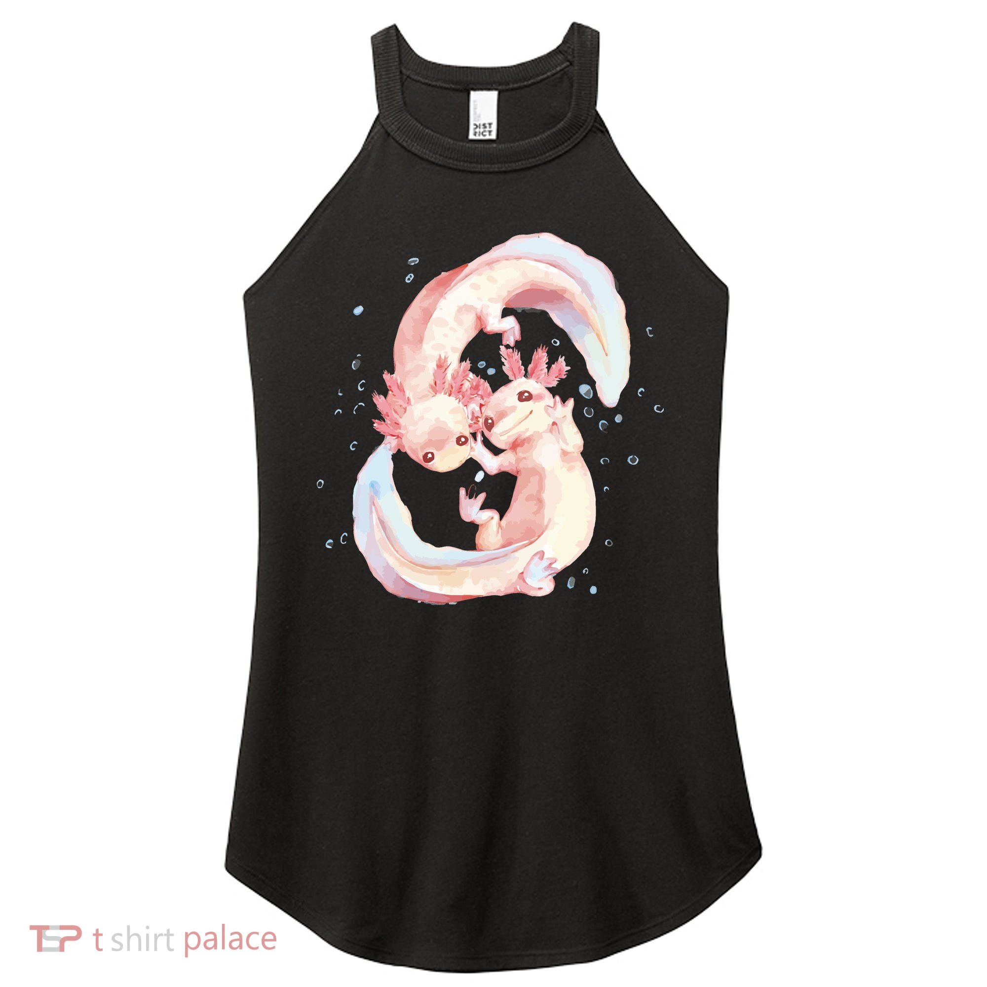 Axolotl Ying Yang Women's Perfect Tri Rocker Tank