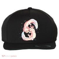 Axolotl Ying Yang Wool Snapback Cap thumb 0