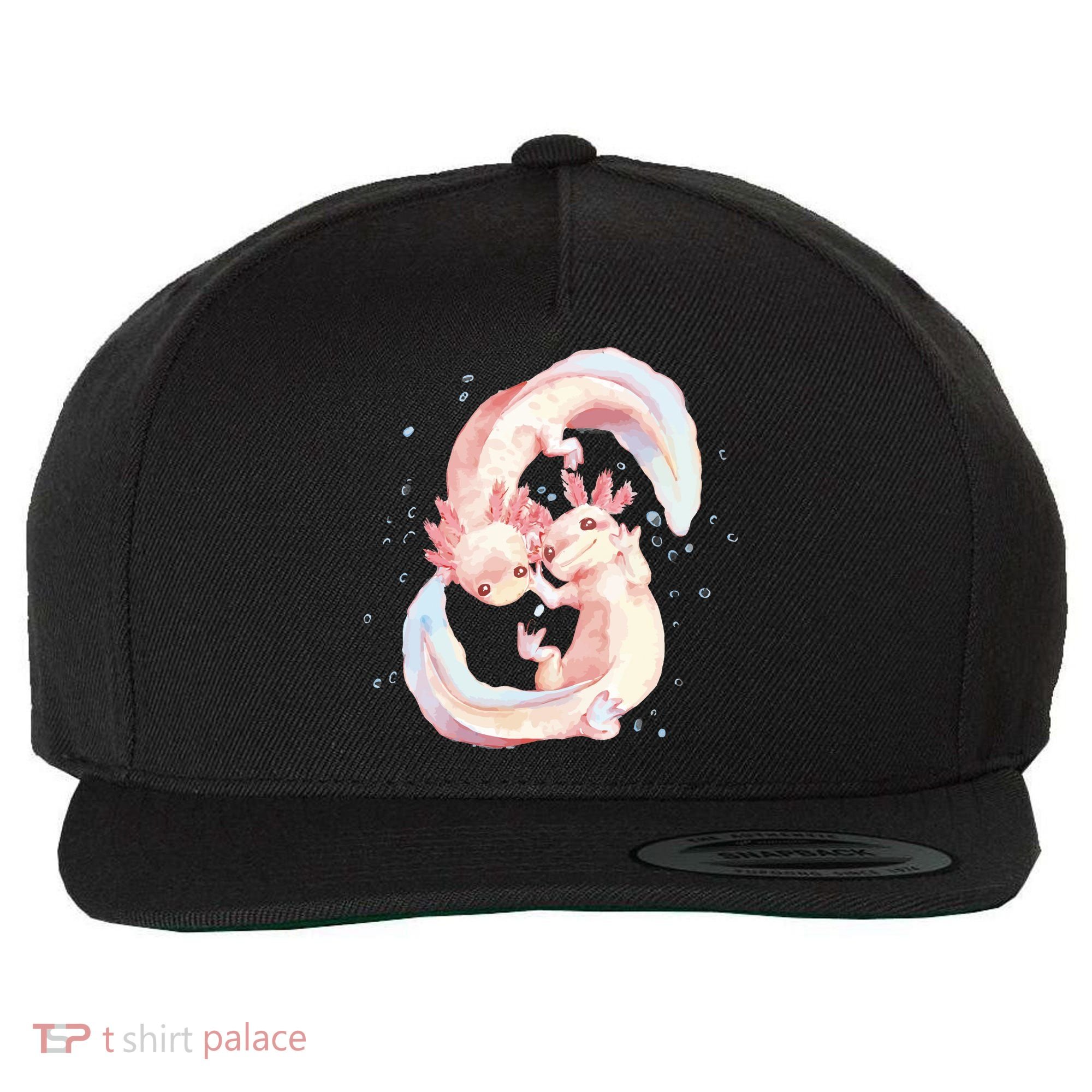 Axolotl Ying Yang Wool Snapback Cap