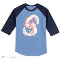 Axolotl Ying Yang Raglan Baseball Sleeve Shirt thumb 0