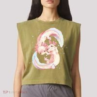 Axolotl Ying Yang Garment-Dyed Women's Muscle Tee thumb 2