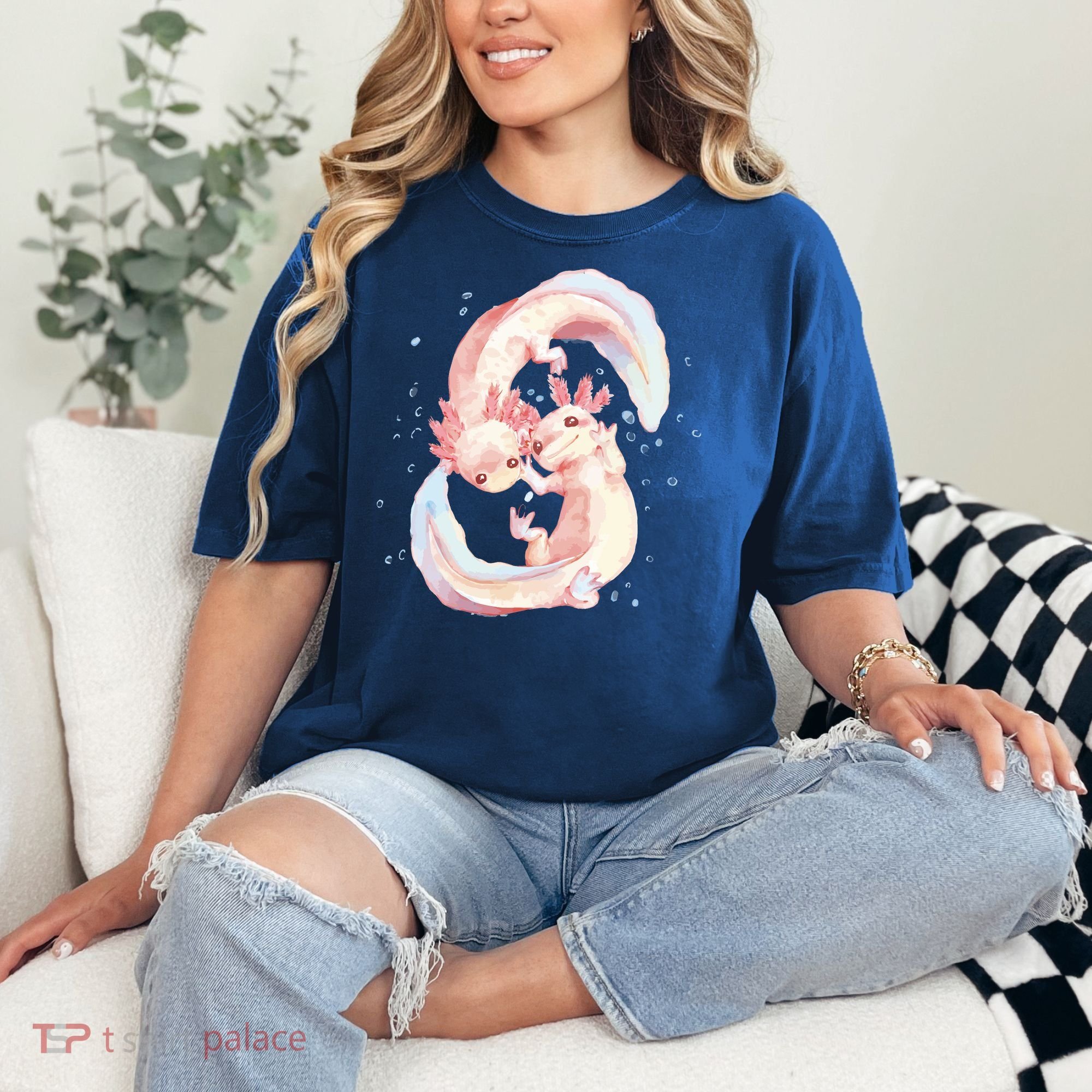 Axolotl Ying Yang Comfort Colors T-Shirt