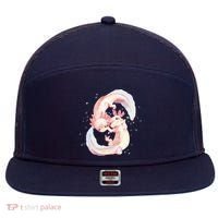 Axolotl Ying Yang 7 Panel Mesh Trucker Snapback Hat thumb 0
